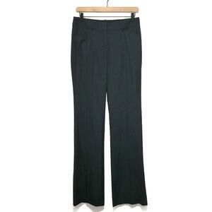 Theory Wool Blend Mid Rise Slim Bootcut Navy Blue Trouser Pant Size 4